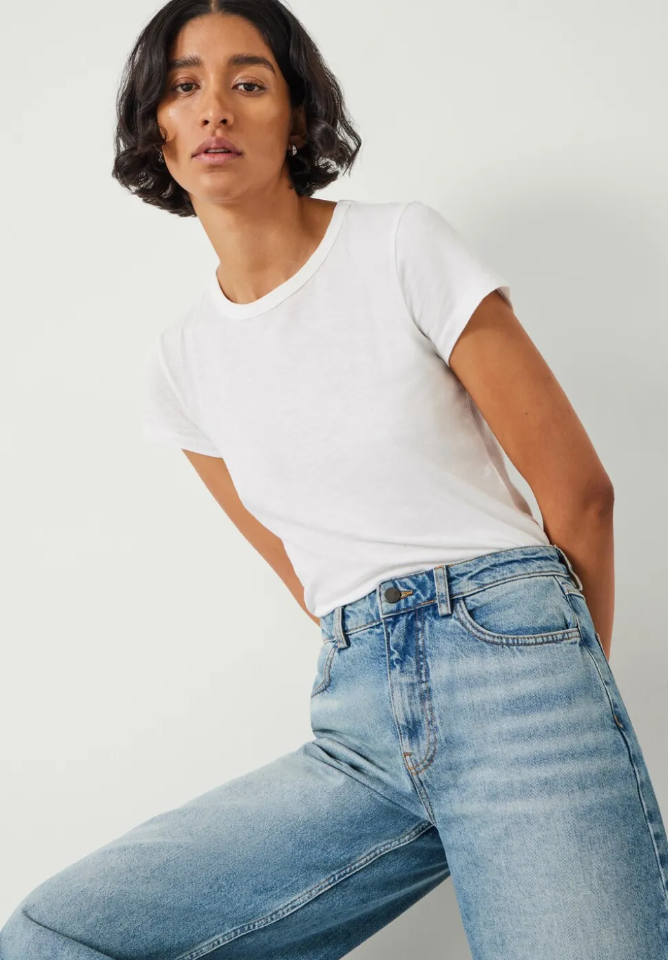 Abi Cropped Wide Leg Jeans