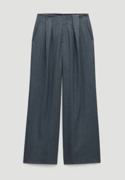 Adena Pinstripe Wide Leg Trousers