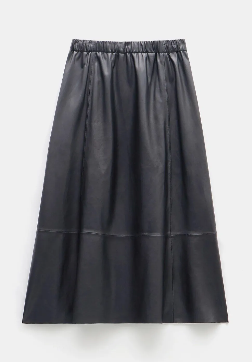 Agatha Leather Midi Skirt