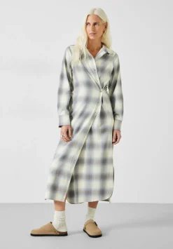 Aida Check Midi Dress