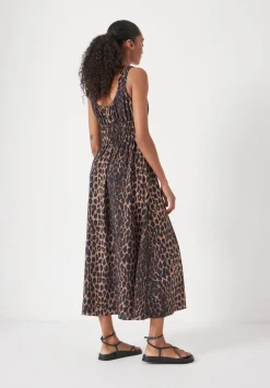 Air Flow Gathered Straps Midi Dress