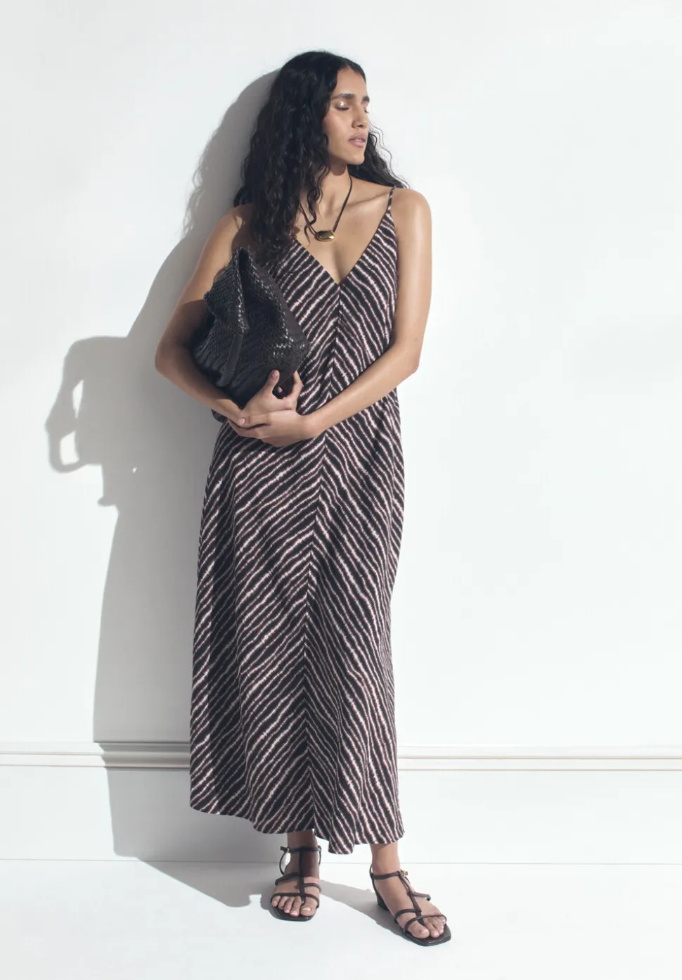 Air Flow Seam Detail Maxi Slip Dress
