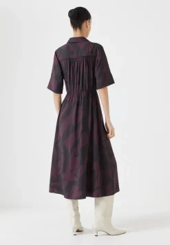 Air Flow Short Sleeve Midi Shirt Dress