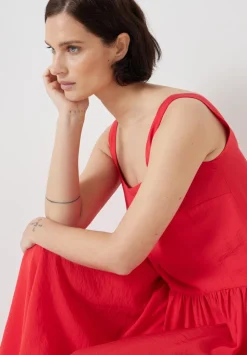 Air Flow Square Neck Midi Ballerina Dress