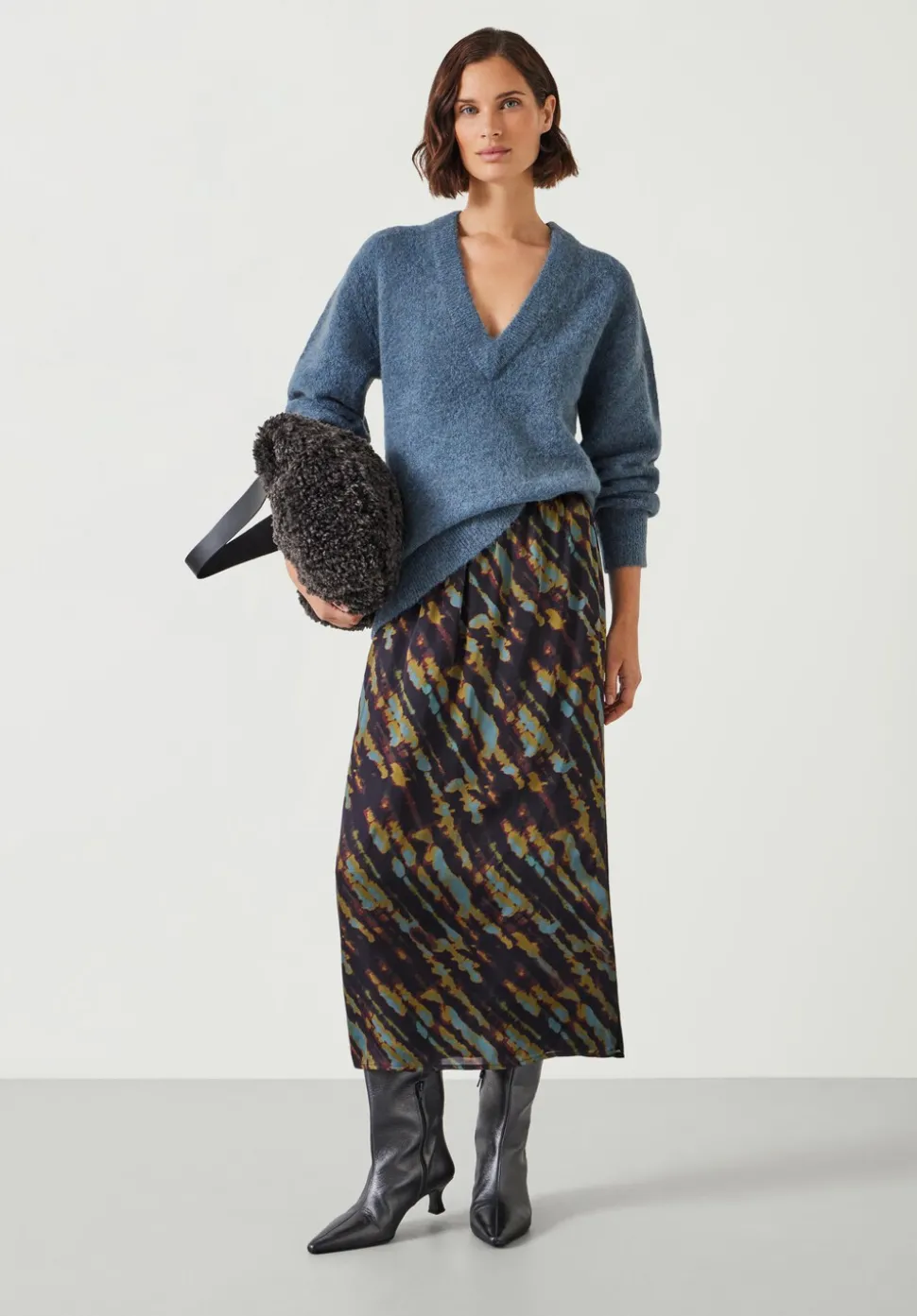 Alexandra Printed Column Midi Skirt