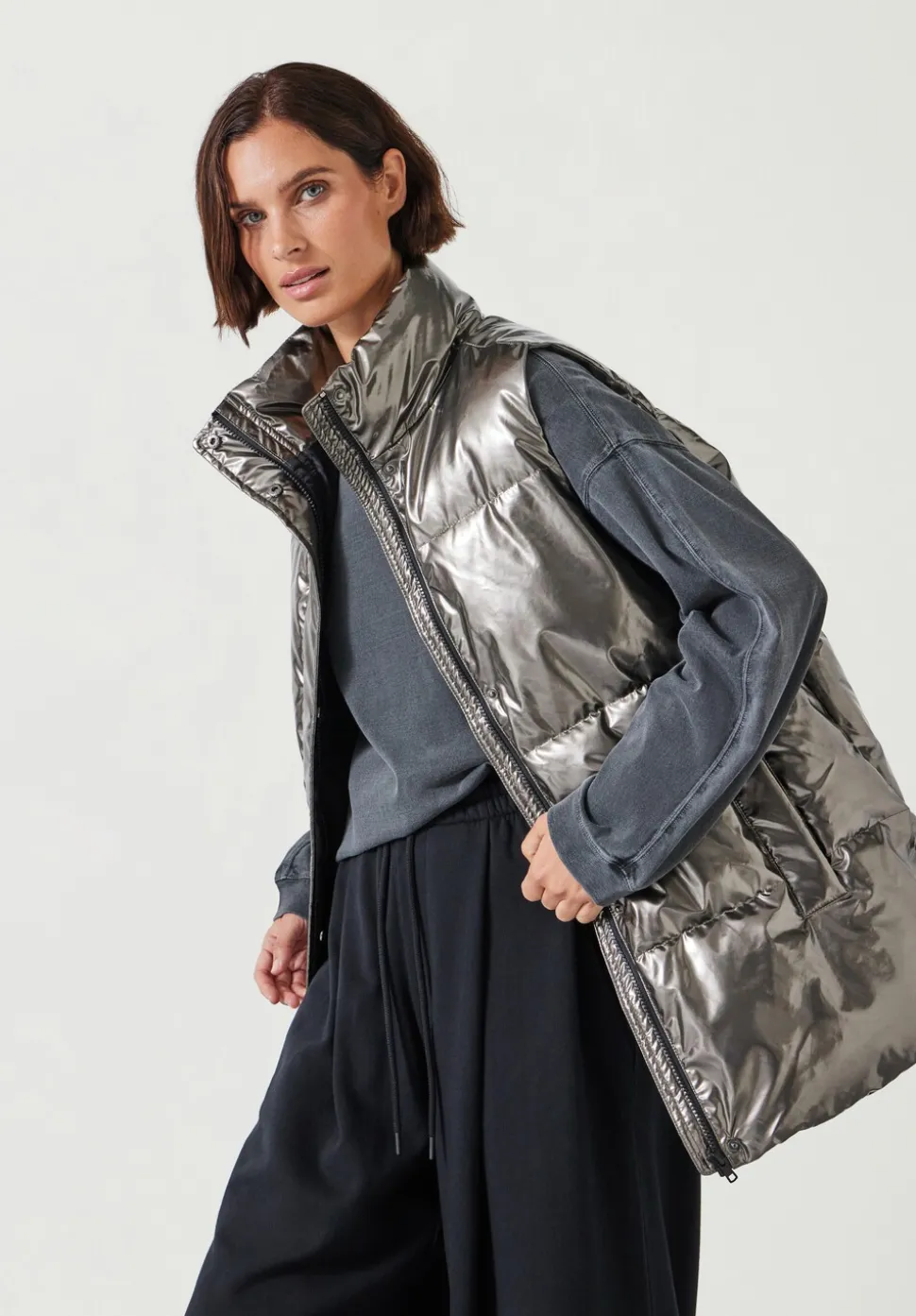 Alice Metallic Puffer Gilet