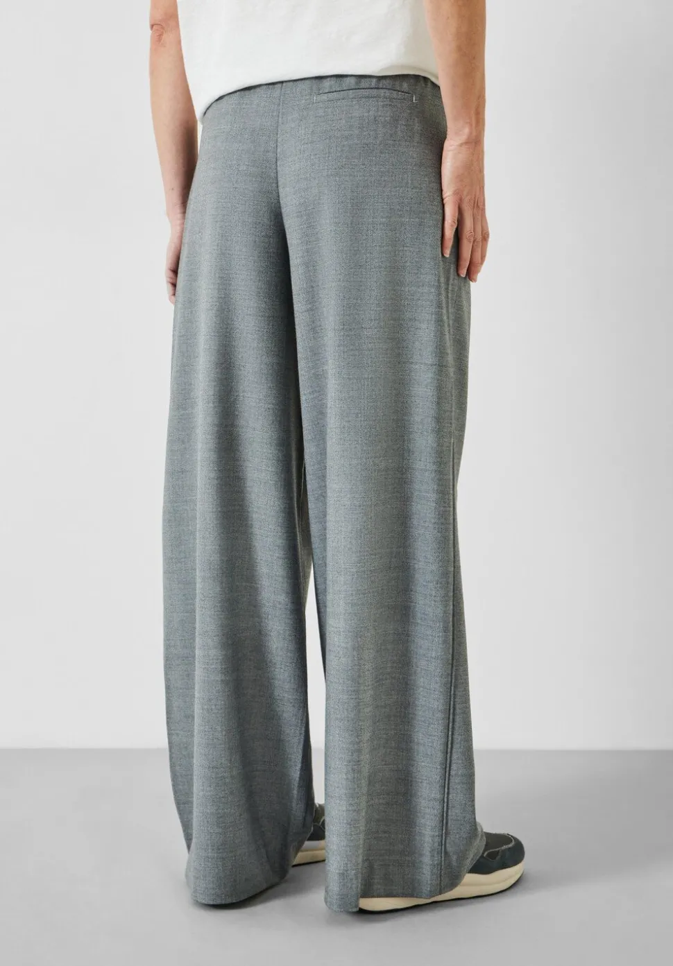 Alpa Wool Blend Wide Leg Trousers