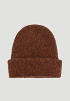 Alpaca-Blend Ribbed Beanie