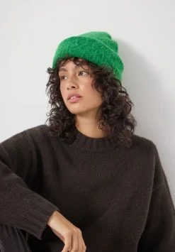 Alpaca-Blend Ribbed Beanie