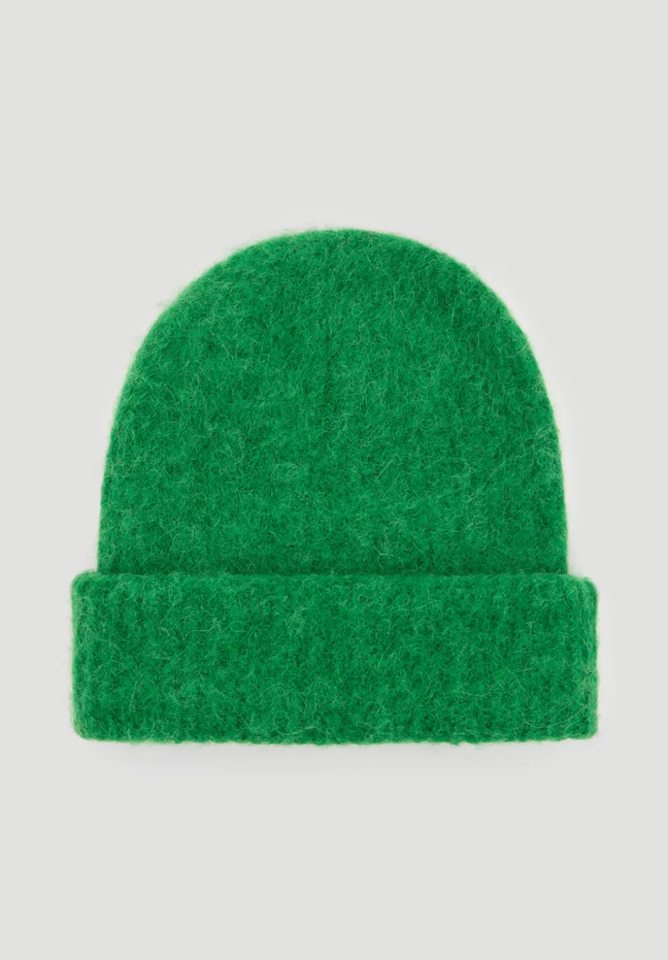 Alpaca-Blend Ribbed Beanie