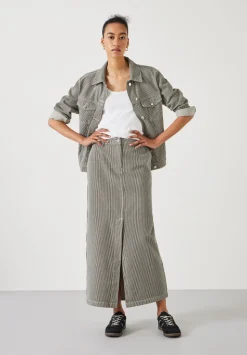 Amalia Stripe Denim Maxi Skirt