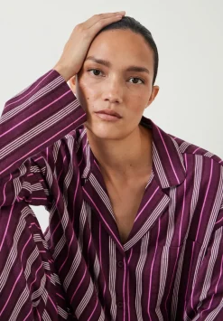 Amita Cotton Flannel Multi Stripe Pyjamas