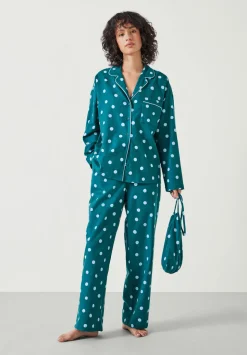 Amita Cotton Flannel Polka Dot Pyjamas