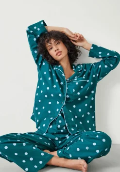 Amita Cotton Flannel Polka Dot Pyjamas
