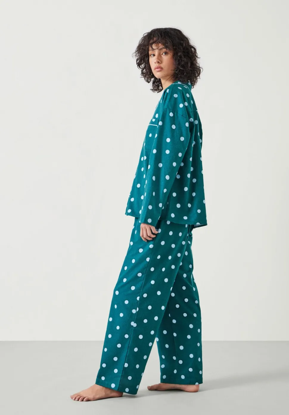 Amita Cotton Flannel Polka Dot Pyjamas