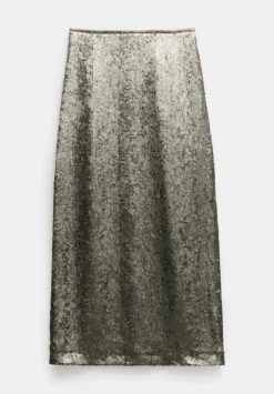 Anais Sheer Sequin Midi Skirt