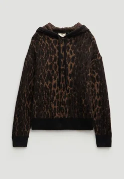 Animal Jacquard Hoodie with Mohair