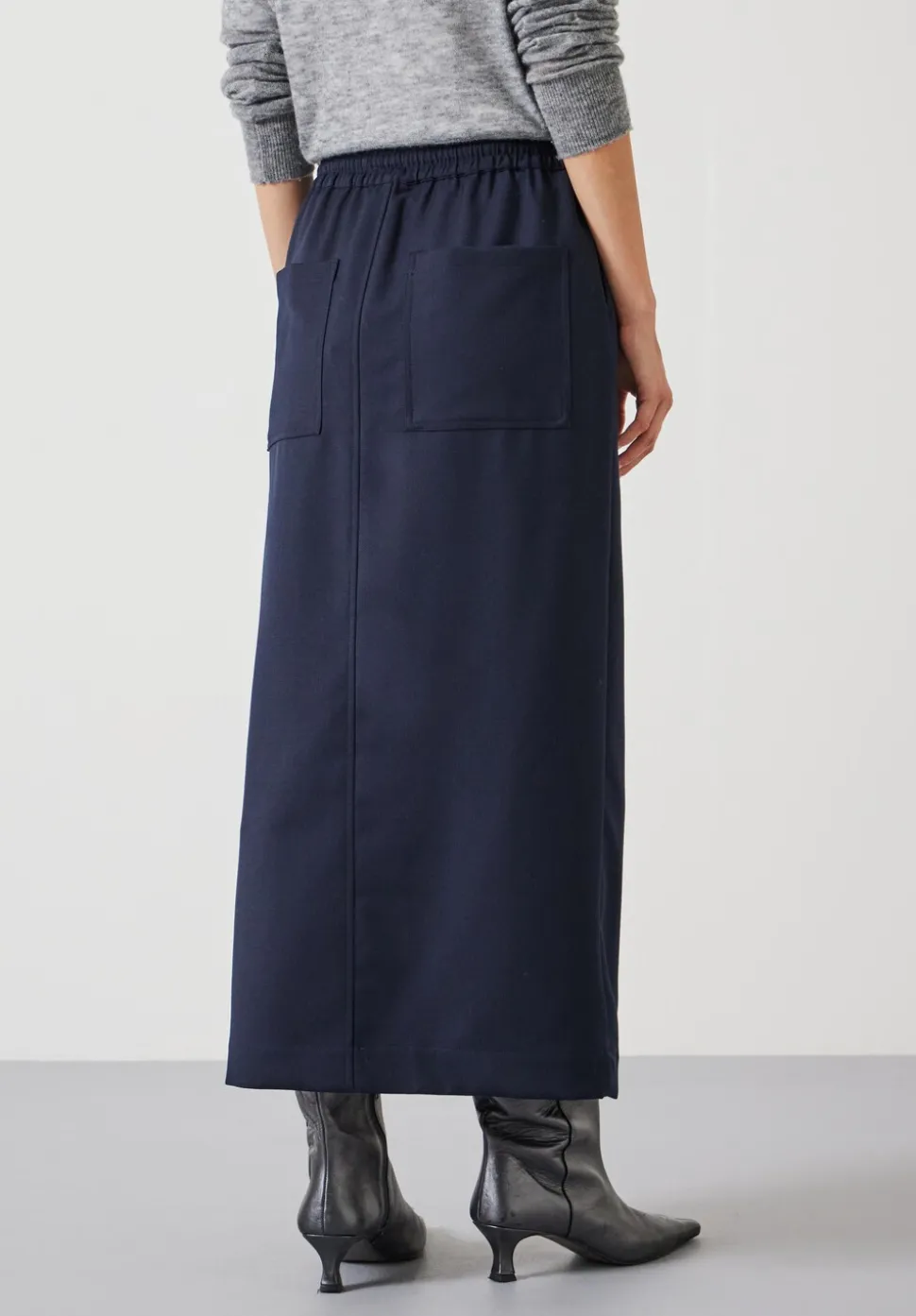 Aria Cargo Wool Maxi Skirt