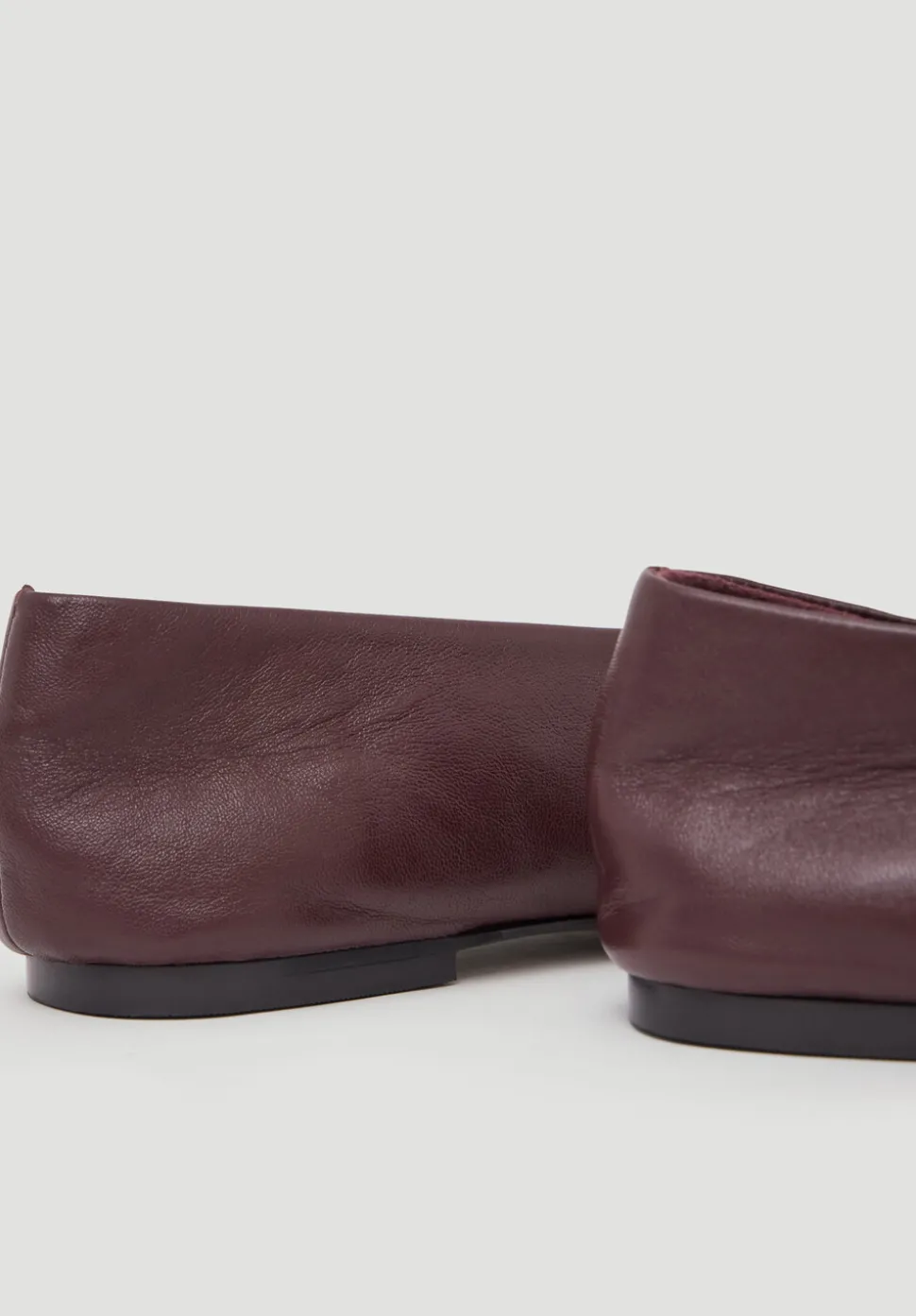 Asymmetric Leather Ballet Flats