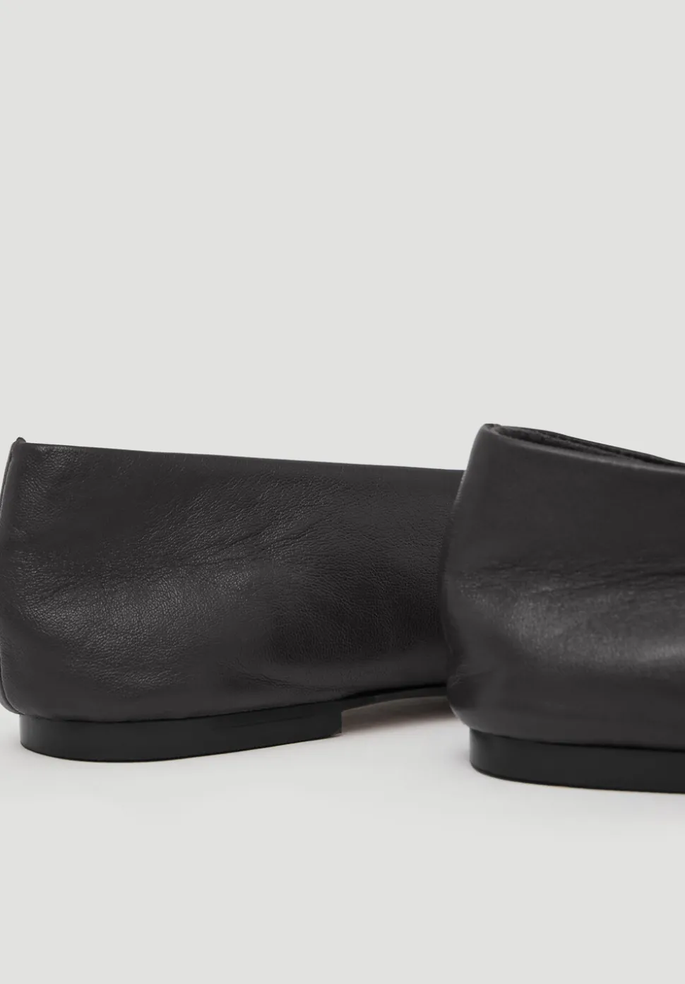 Asymmetric Leather Ballet Flats