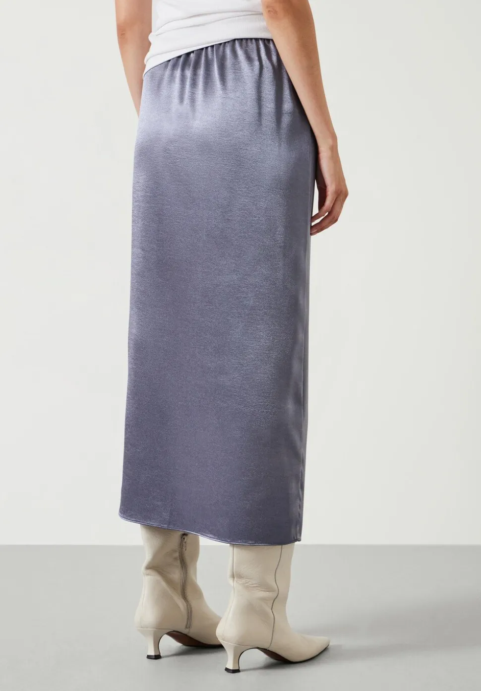 Aurora Satin Midi Skirt