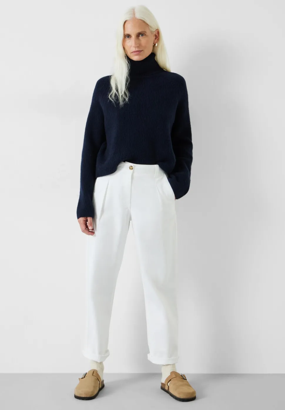 Aven Raglan Roll Neck Wool Blend Jumper