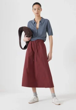 Aya Technical Pull On Midi Skirt