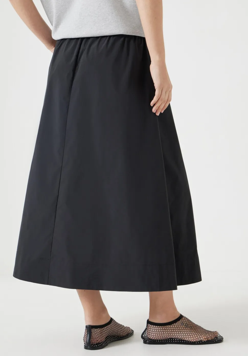 Aya Technical Pull On Midi Skirt