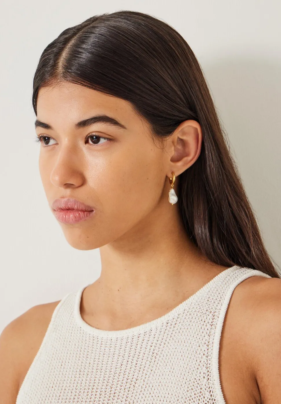 Baroque Pearl Drop Earring