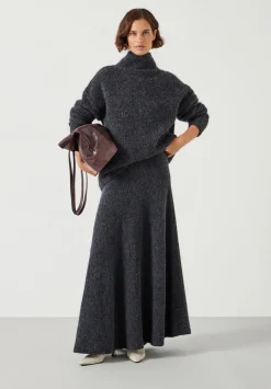 Bea Boucle Knitted Midi Skirt