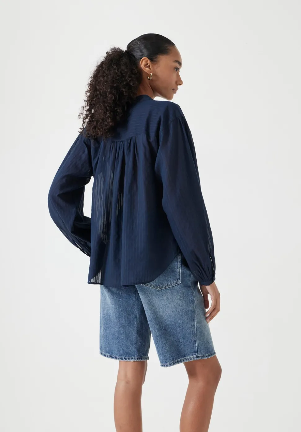 Bea Textured Stripe Blouse