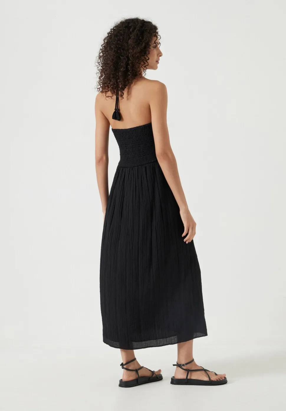 Bella Cut Out Crinkle Bandeau Dress