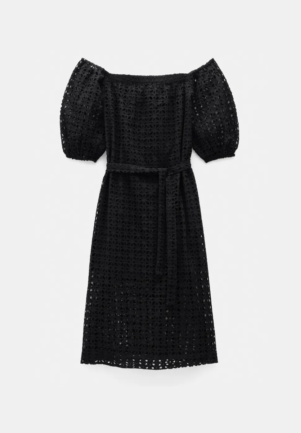 Broderie Off Shoulder Midi Dress