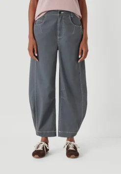 Bryce Seam Detail Barrel Leg Trousers
