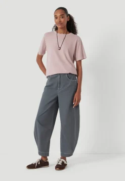 Bryce Seam Detail Barrel Leg Trousers