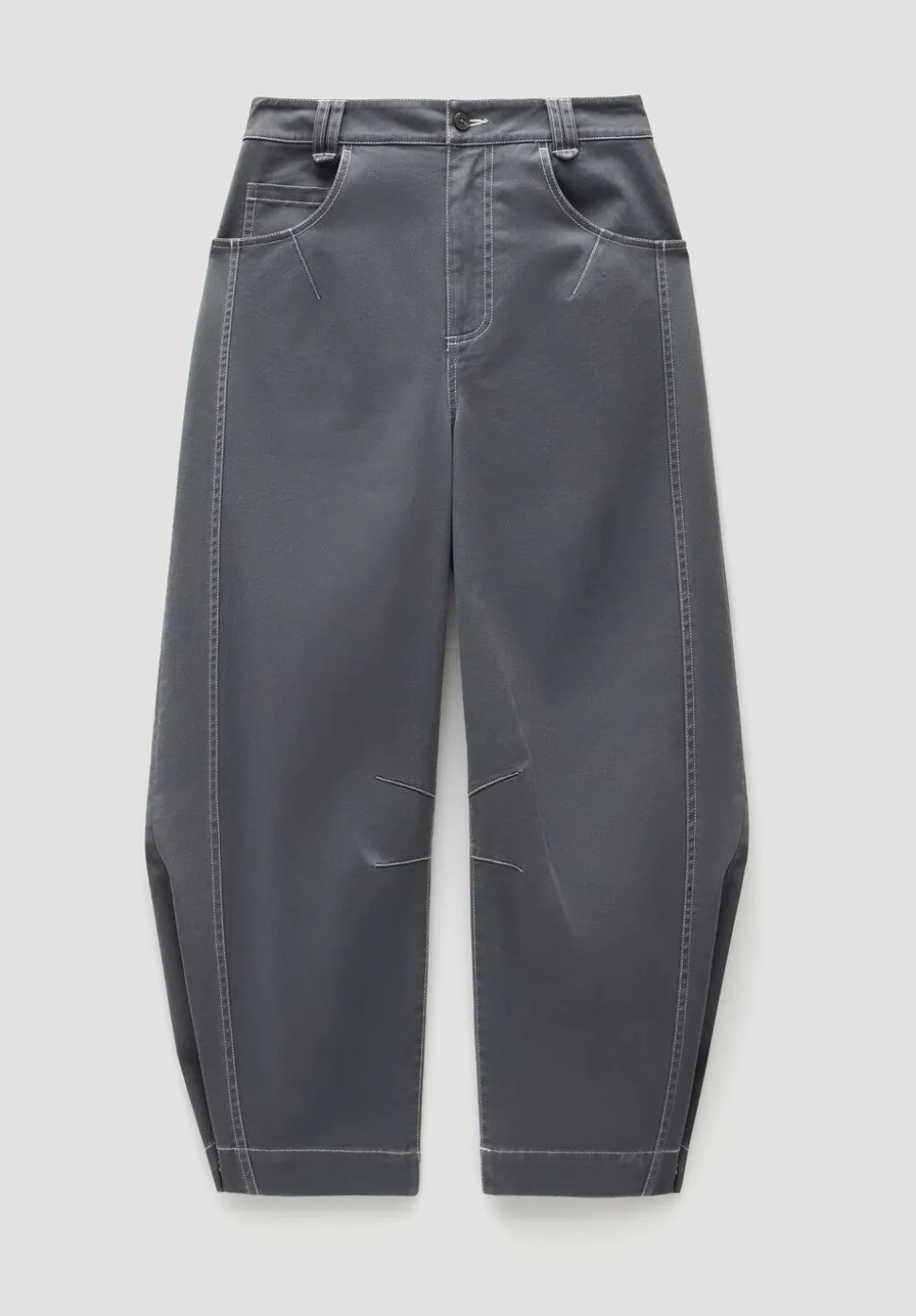 Bryce Seam Detail Barrel Leg Trousers