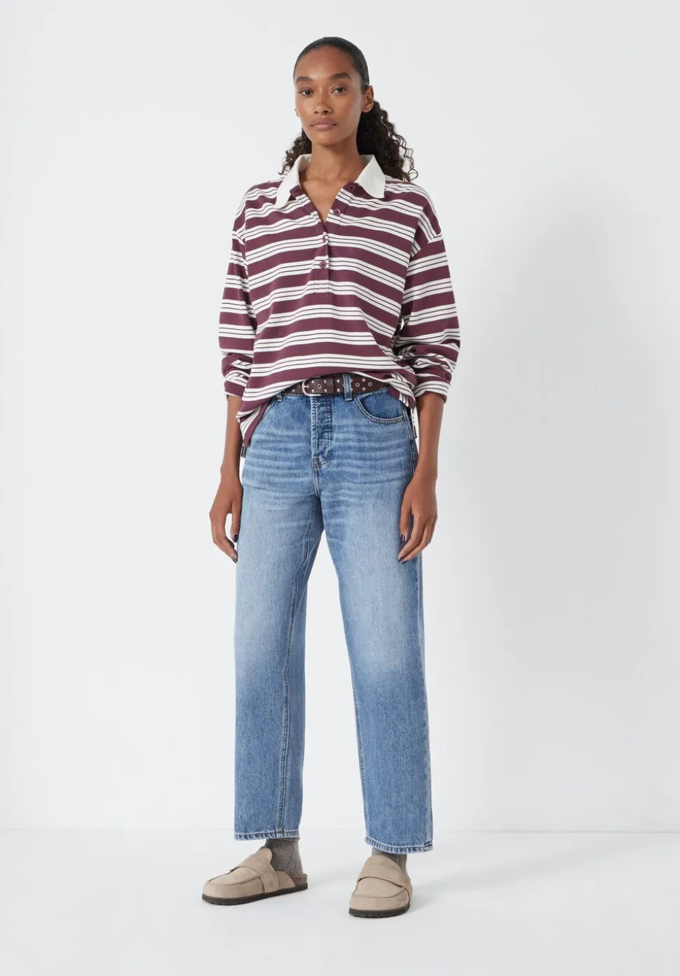 Button Fly Boyfriend Jean