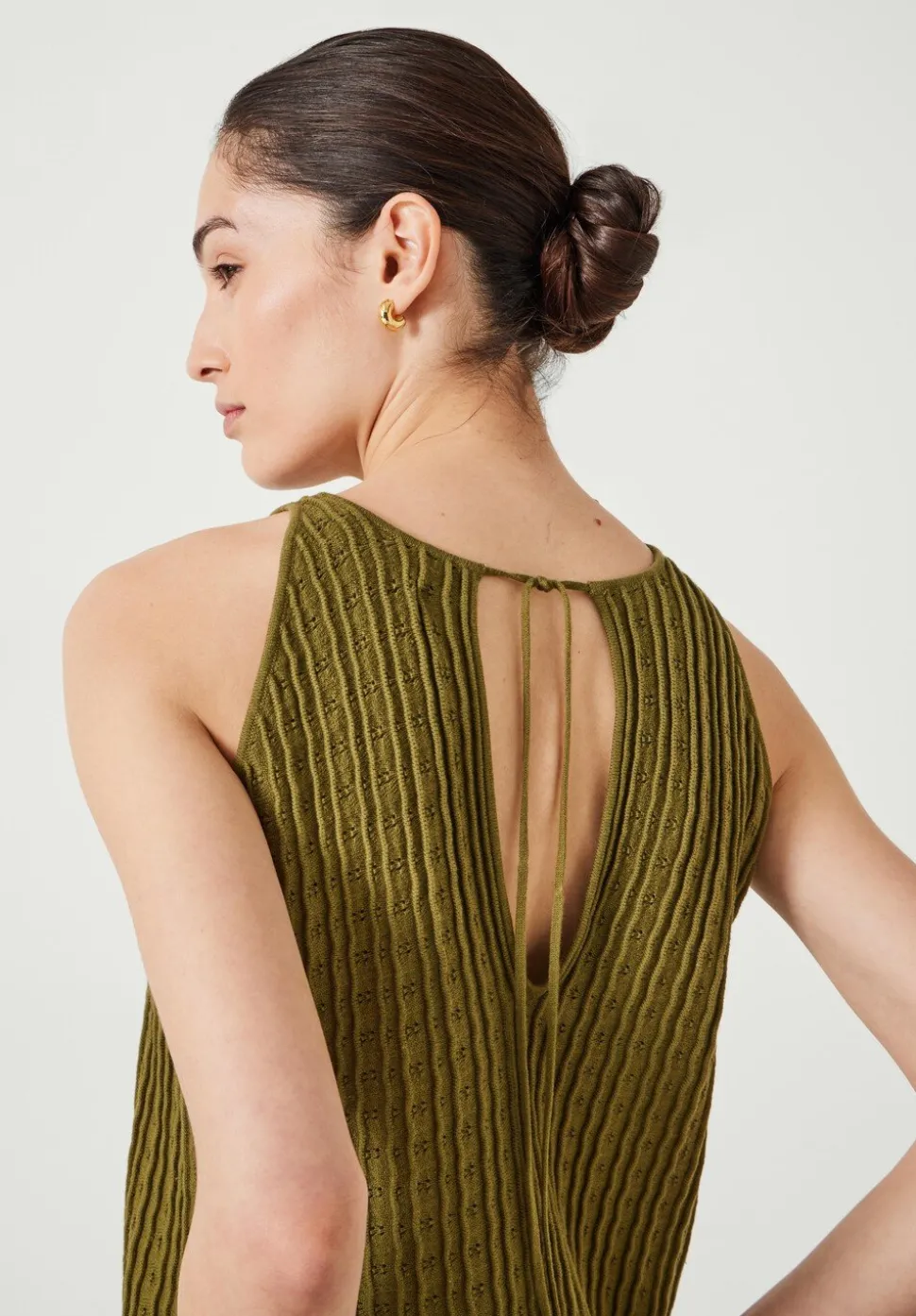 Cadi Wave Stitched Knitted Vest Top
