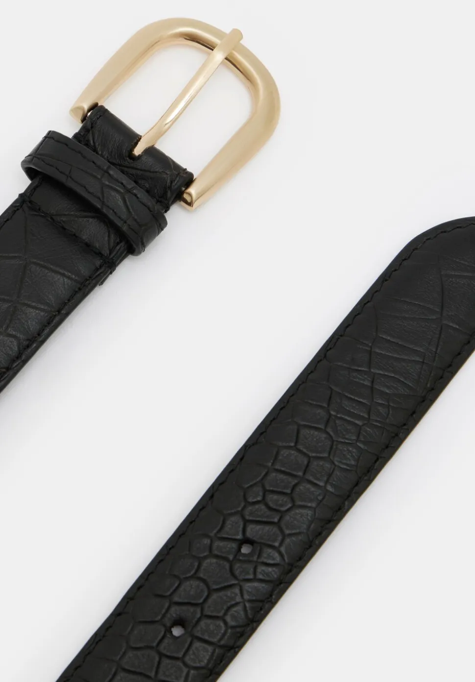 Callie Croc Emboss Leather Belt