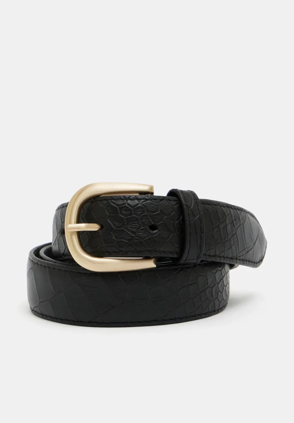 Callie Croc Emboss Leather Belt