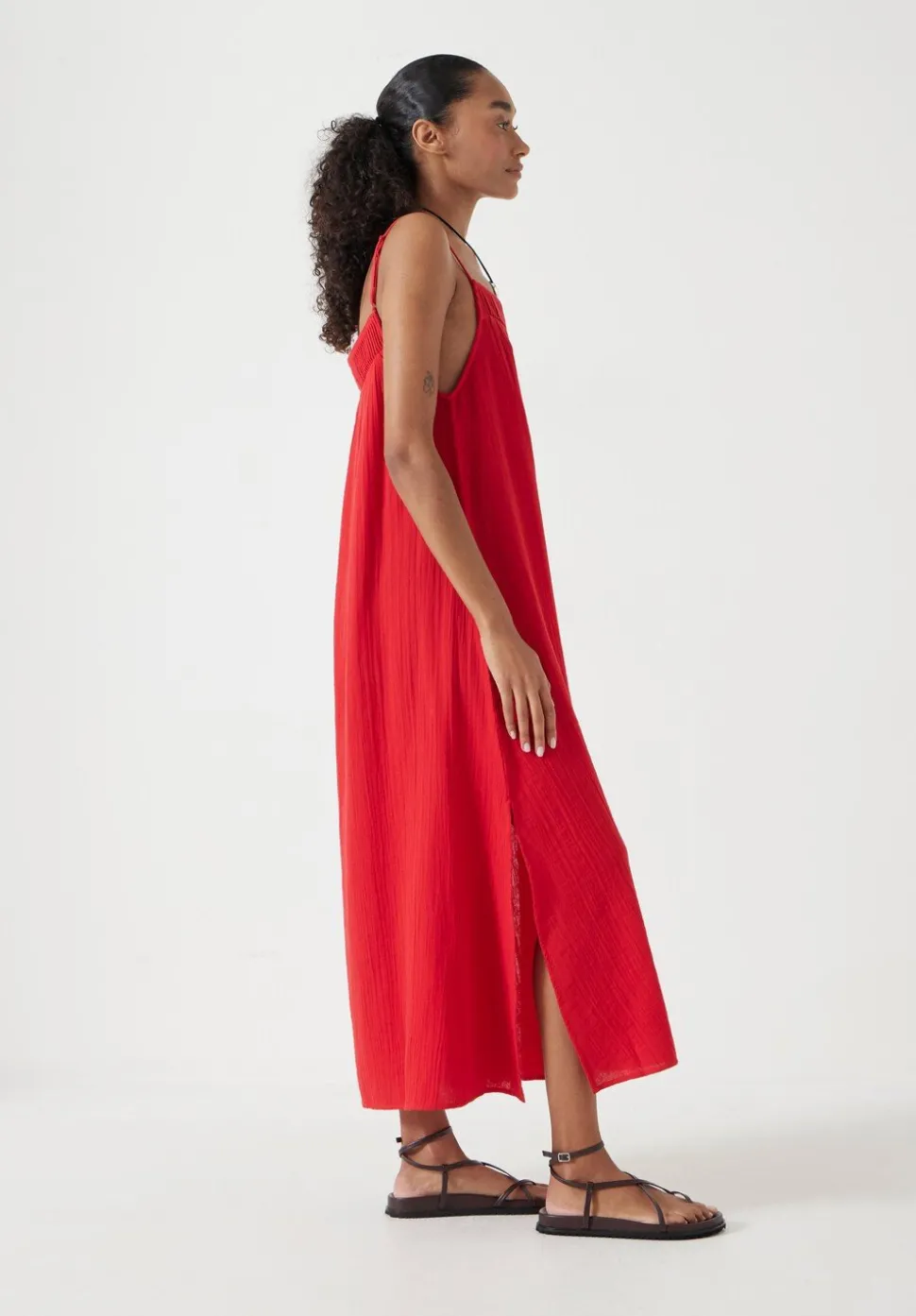 Carmen Cotton Gauze Midi Dress