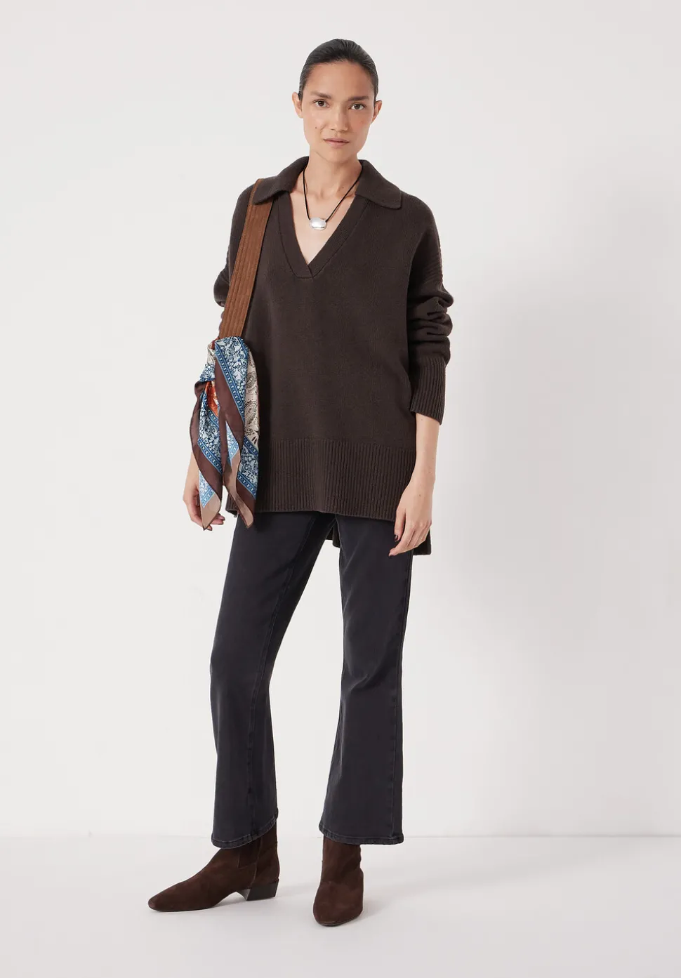Carys Merino Collared Relaxed Jumper