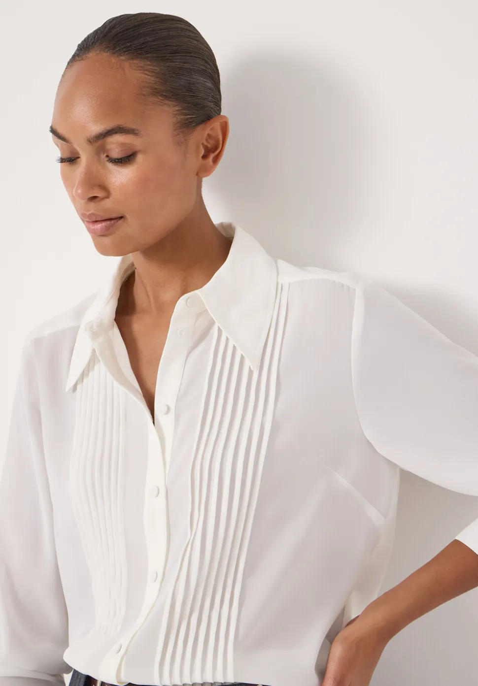 Chiffon Pintuck Blouse