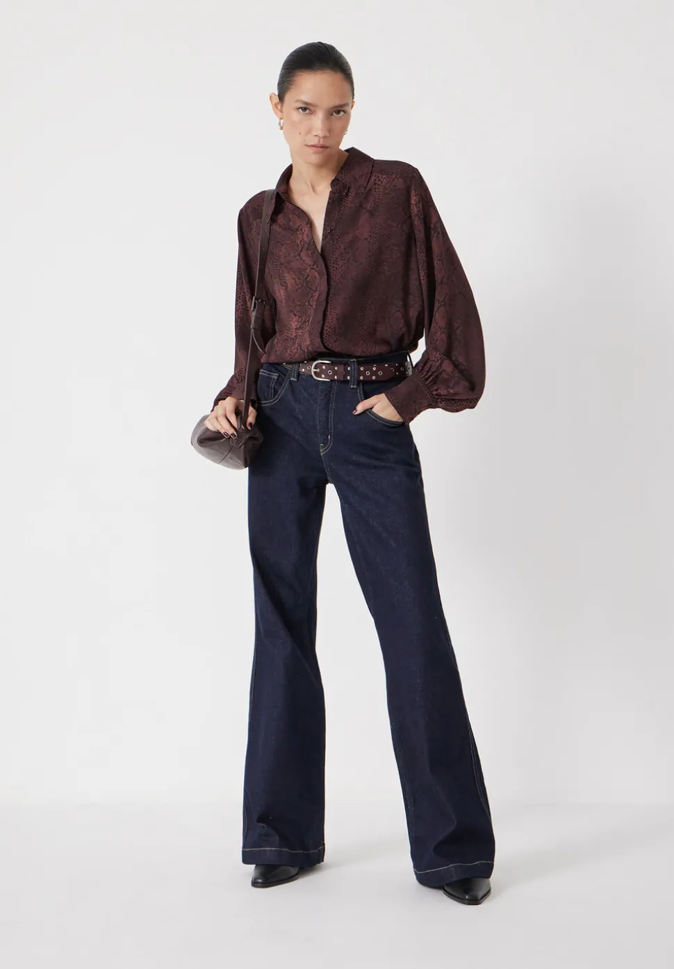 Chiffon Printed Long Sleeve Shirt