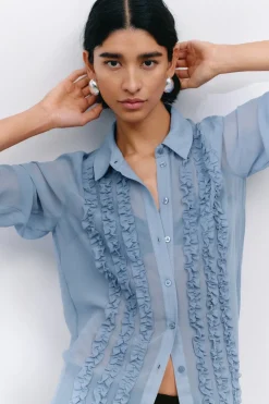 Chiffon Ruffle Blouse