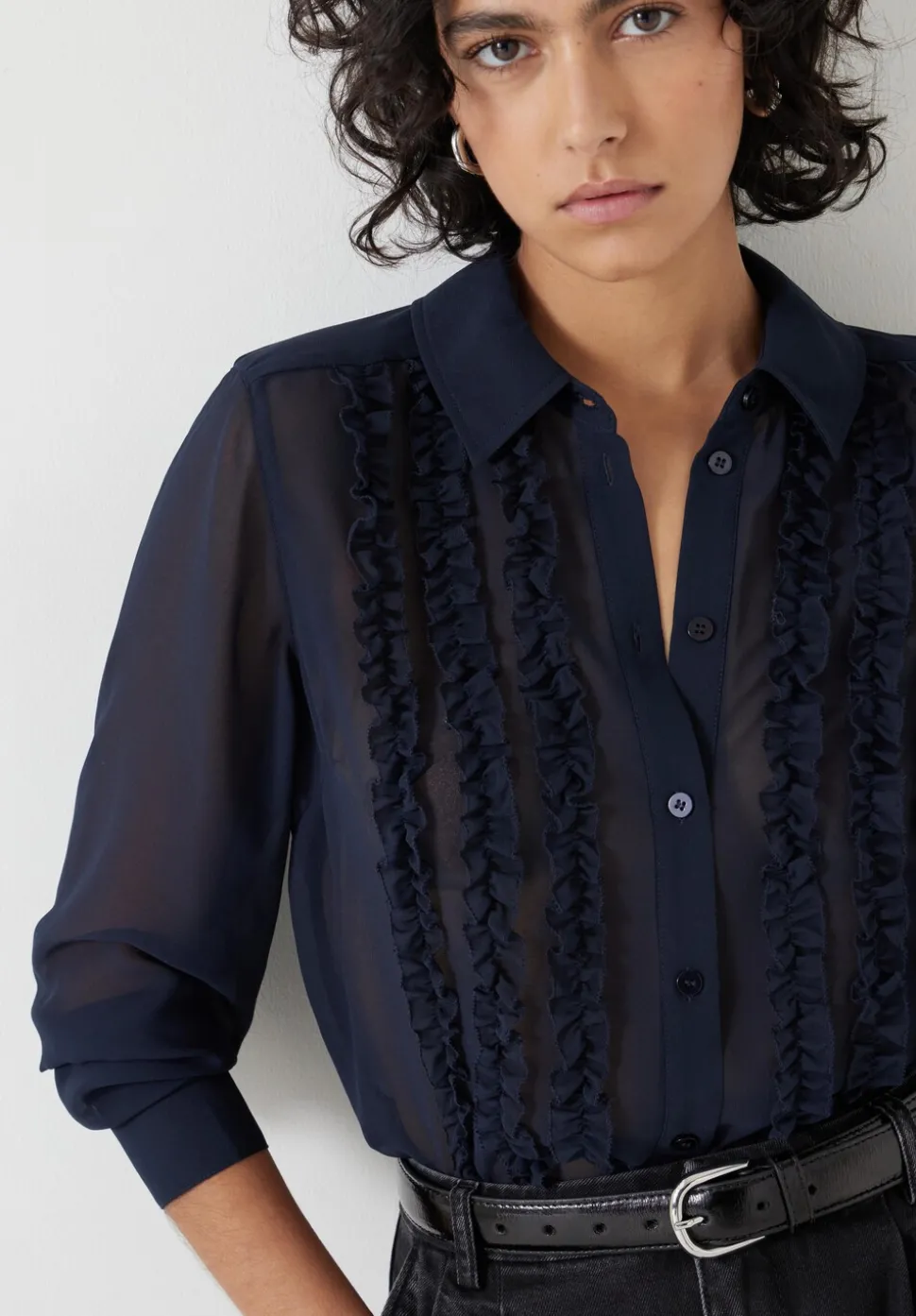 Chiffon Ruffle Blouse