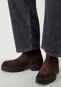 Chunky Suede Chelsea Boots