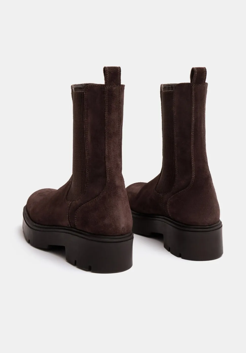 Chunky Suede Chelsea Boots