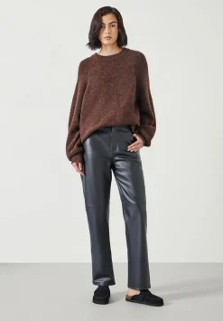 Colette Leather Straight Leg Trouser