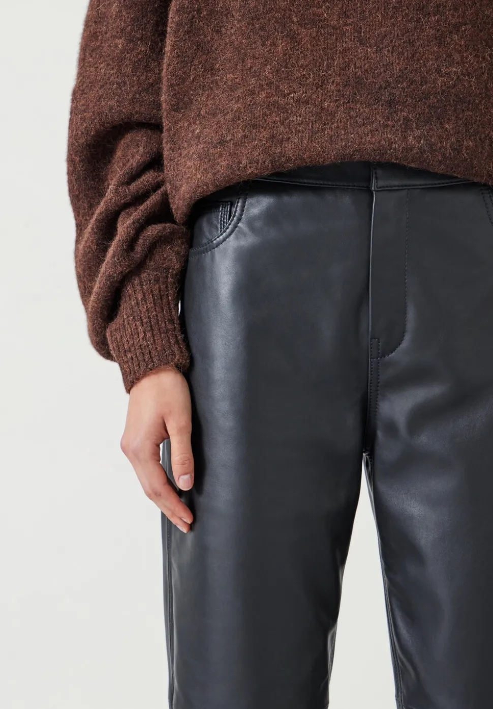 Colette Leather Straight Leg Trouser